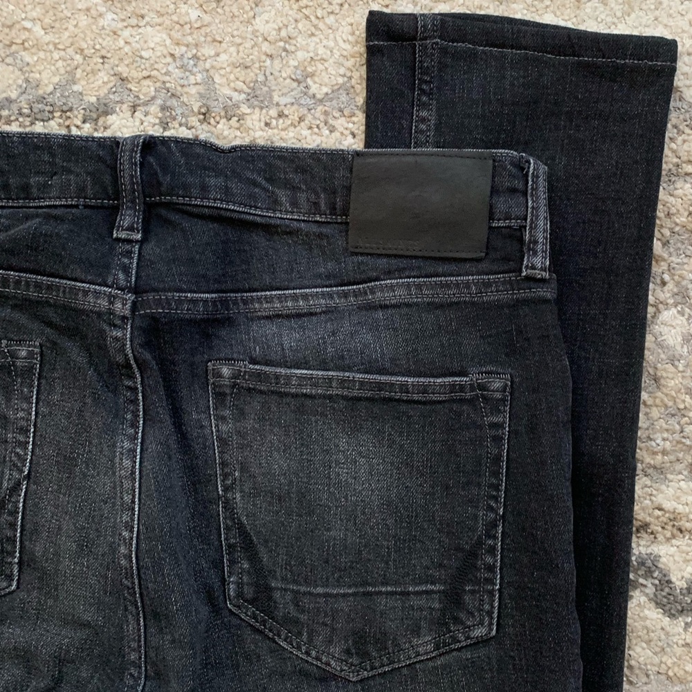 All Saints Black Distressed Cigarette Jeans 32x29 - Picture 6 of 7